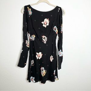 Free People mini dress Women’s size 4 Sunshadows Split-Sleeve Night Combo A6